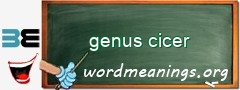 WordMeaning blackboard for genus cicer